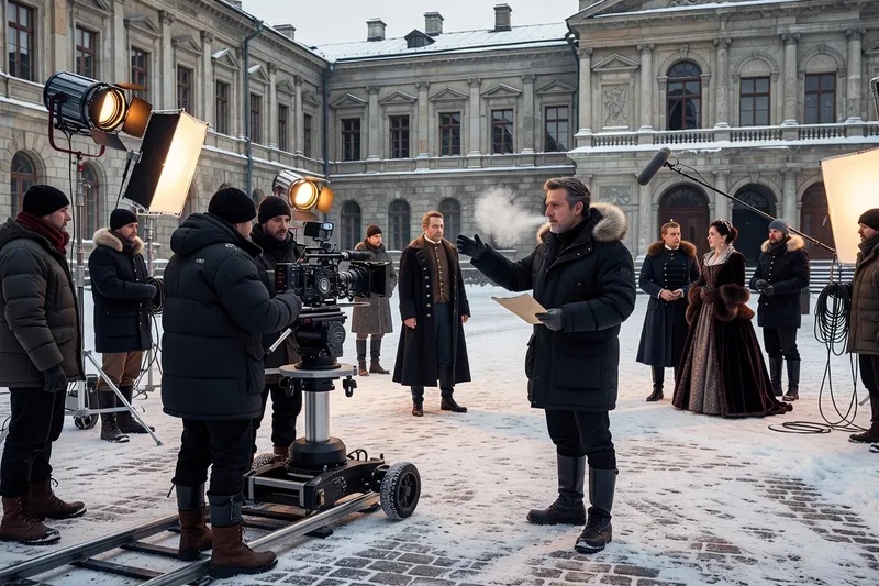 Cinéma russe contemporain, tournage d'un film soviétique reconstitué
